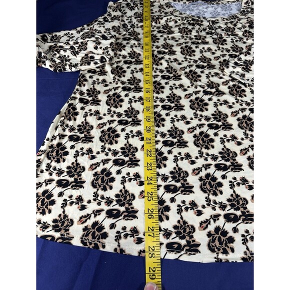 Notations Artsy Multicolored Floral Print Blouse Women Size 3XL - Picture 4 of 12